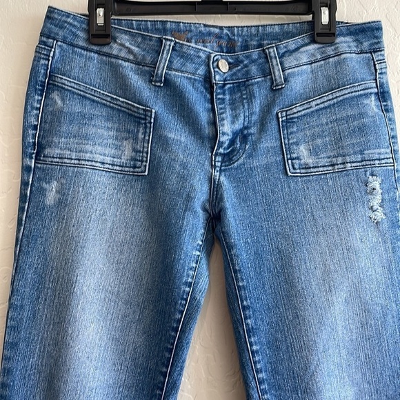 Wet Seal Y2K Distressed Juniors Jeans Size 11/12 - Picture 10 of 13